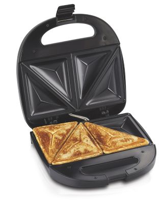 Fingerhut - Nostalgia Deluxe Grilled Cheese Sandwich Toaster with  Easy-Clean Toasting Baskets and Extra Wide Slots