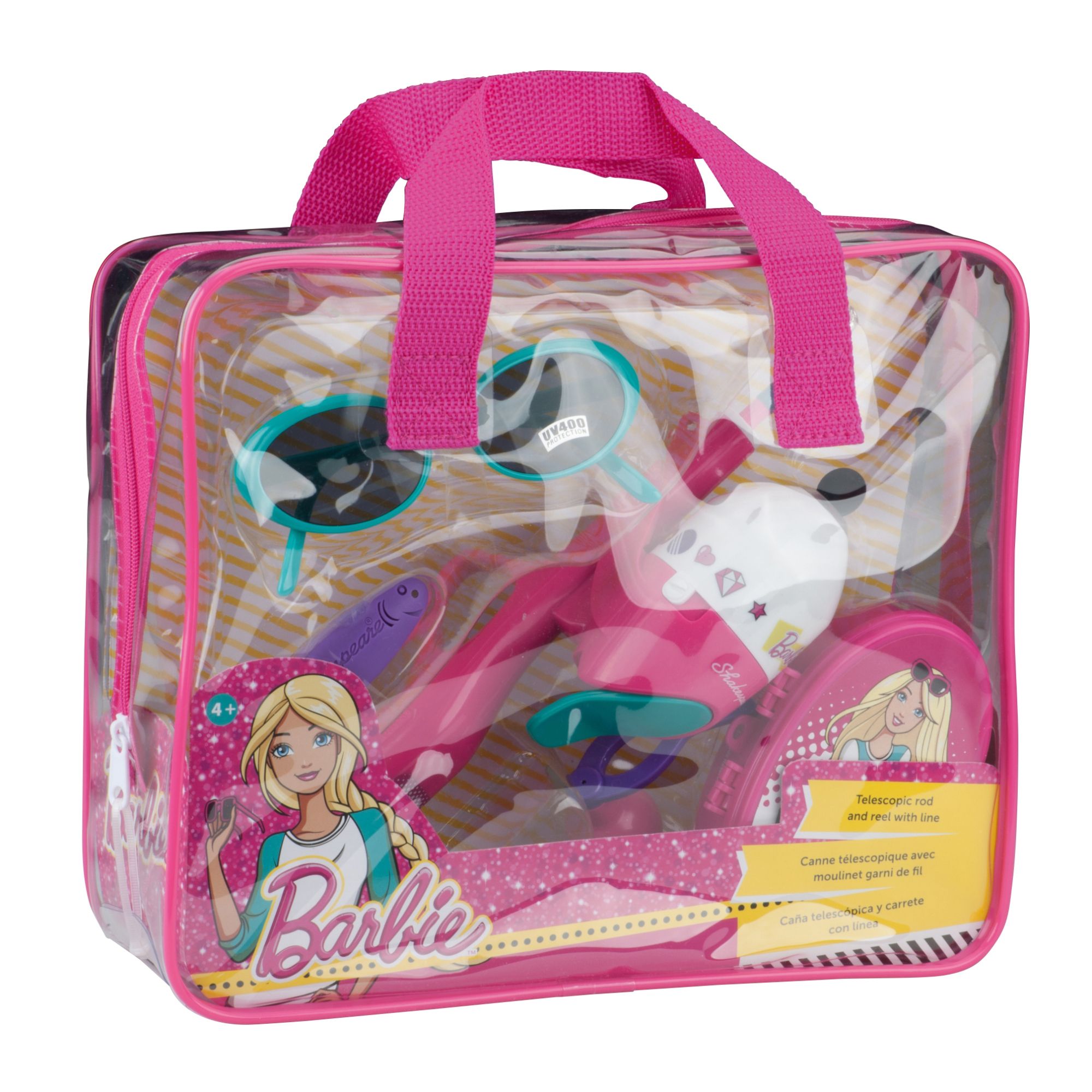 Fingerhut - Shakespeare Kids' Barbie Fishing Kit with Bag