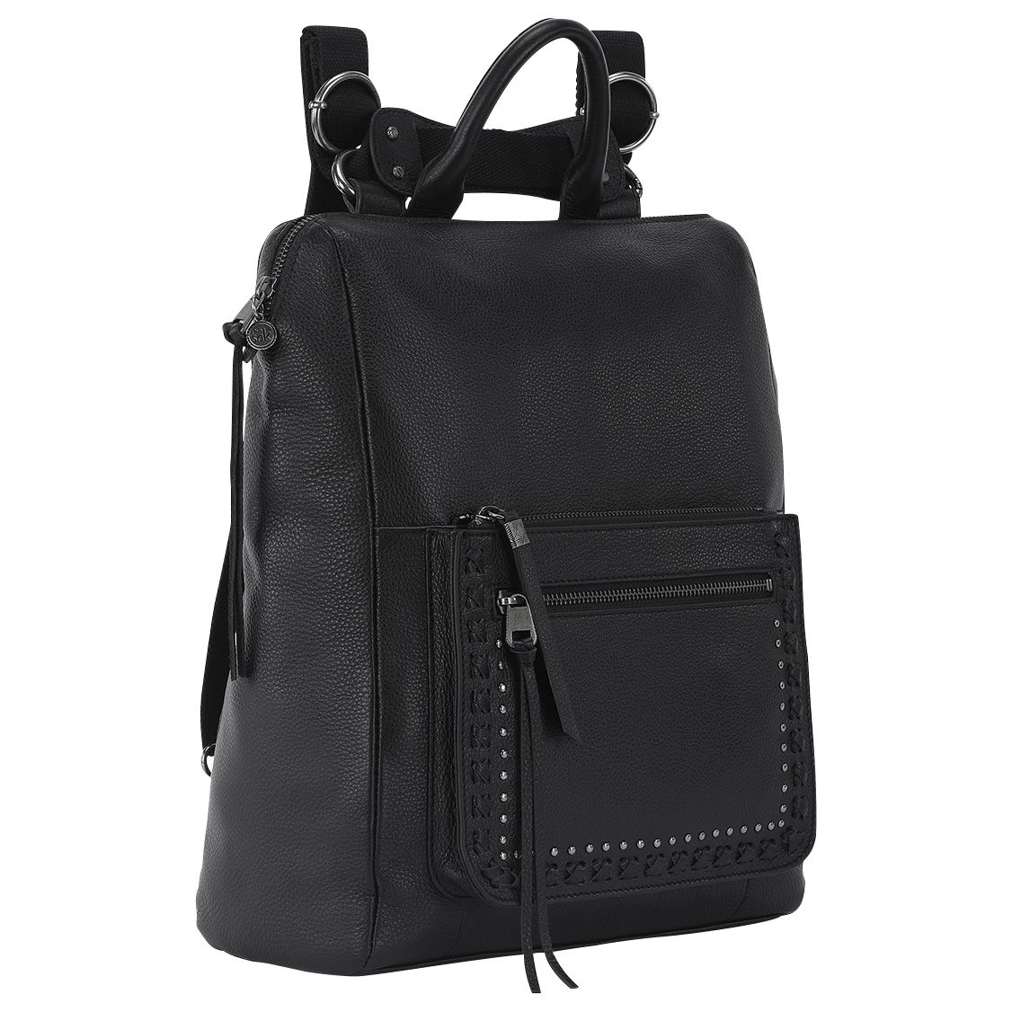 The Sak Loyola Mini Convertible Leather Backpack, Black