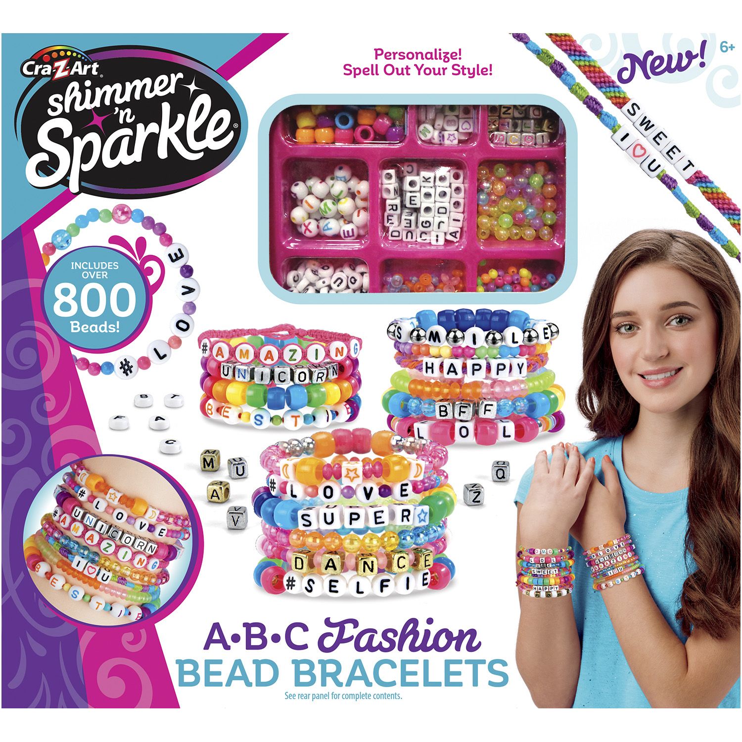 Cra-z-art Shimmer 'n Sparkle Charm And Bead Bracelet Kit, Craft Kits, Baby & Toys