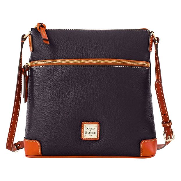 Buy the Dooney & Bourke Pebble Grain Crossbody Bag Brown