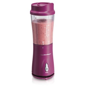 Fingerhut - Hamilton Beach Single-Serve Blender with Travel Lid - Red