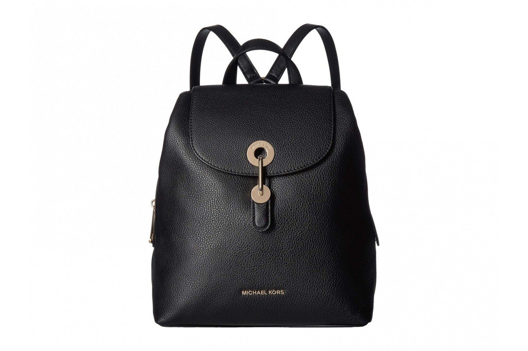 Michael Kors Raven Medium Black White Leather Backpack