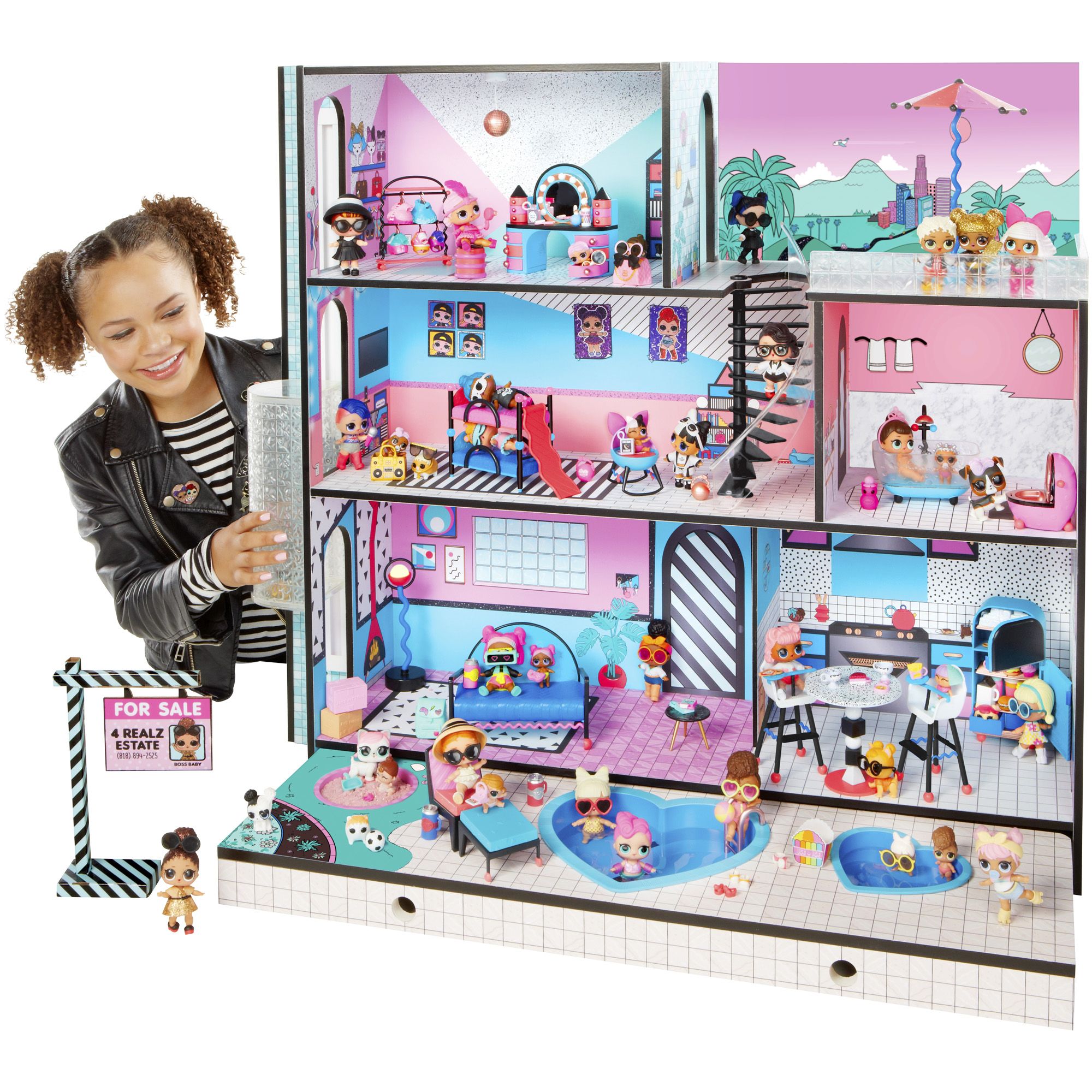 Fingerhut - L.O.L. Surprise! O.M.G. Fashion House - Real Wood Dollhouse and  85+ Surprises