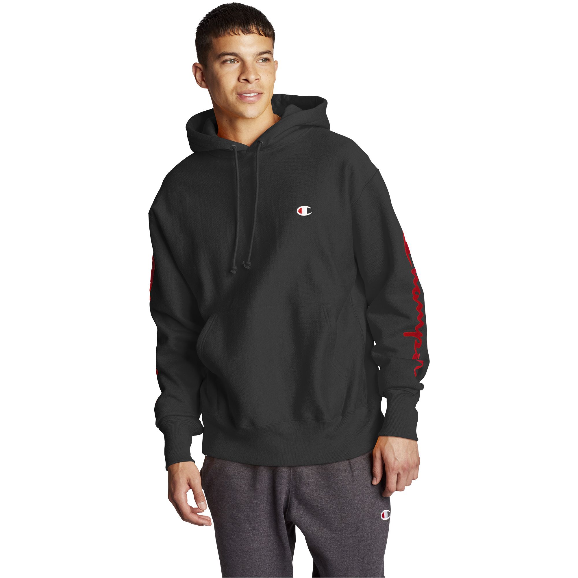 Champion life men's reverse best sale weave script logo pullover hoodie