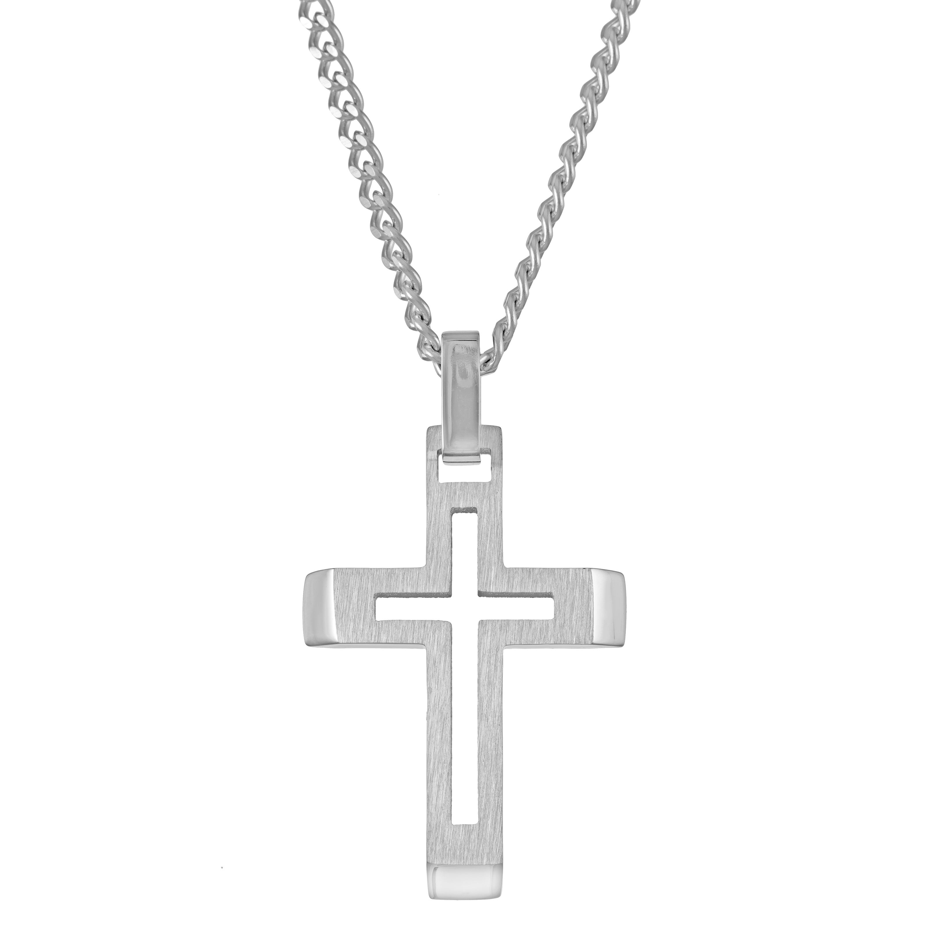 Lynx stainless steel cross on sale pendant