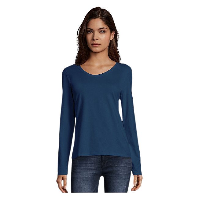 Flattering V Neck Long Sleeve Shirt