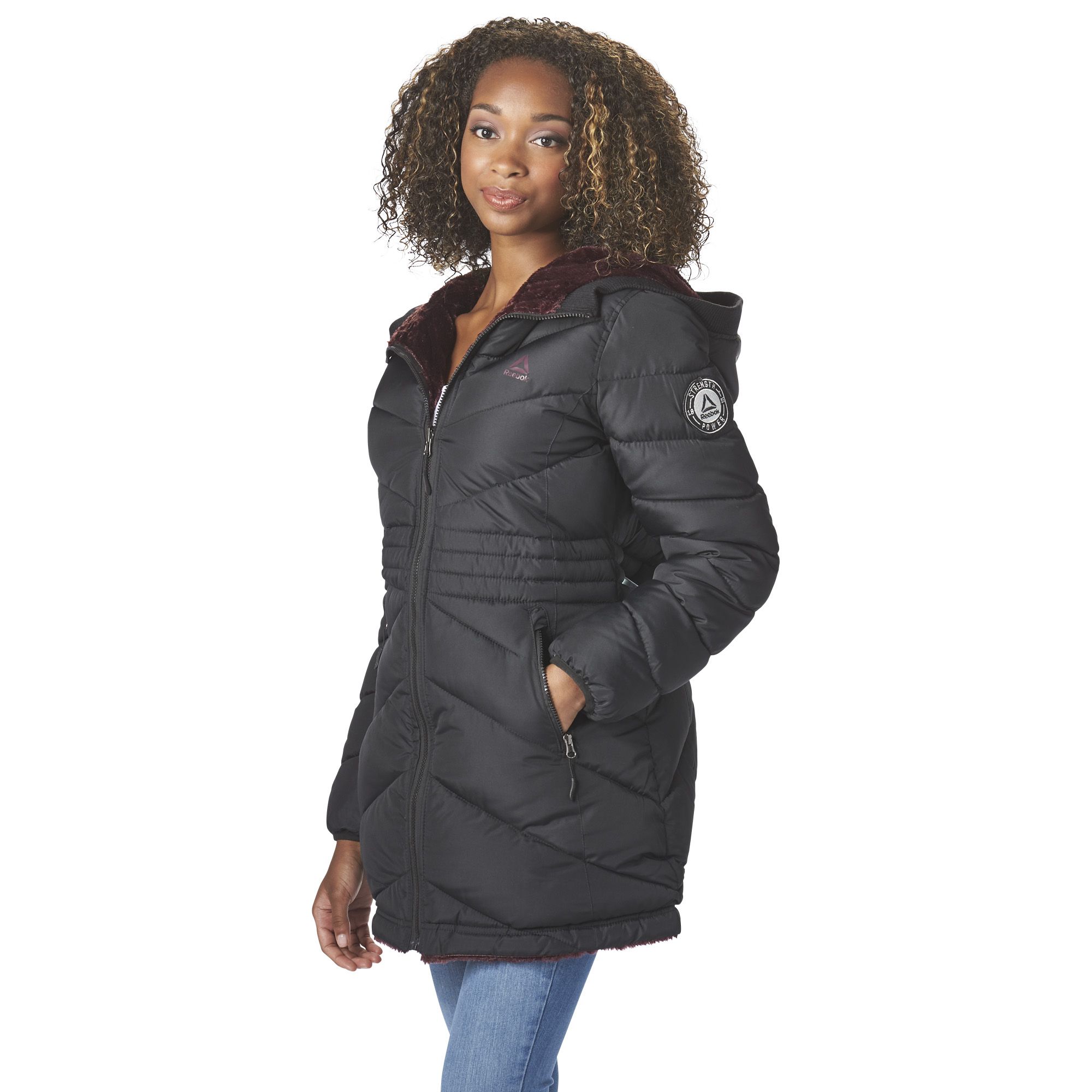 Reebok puffer jacket women's on sale