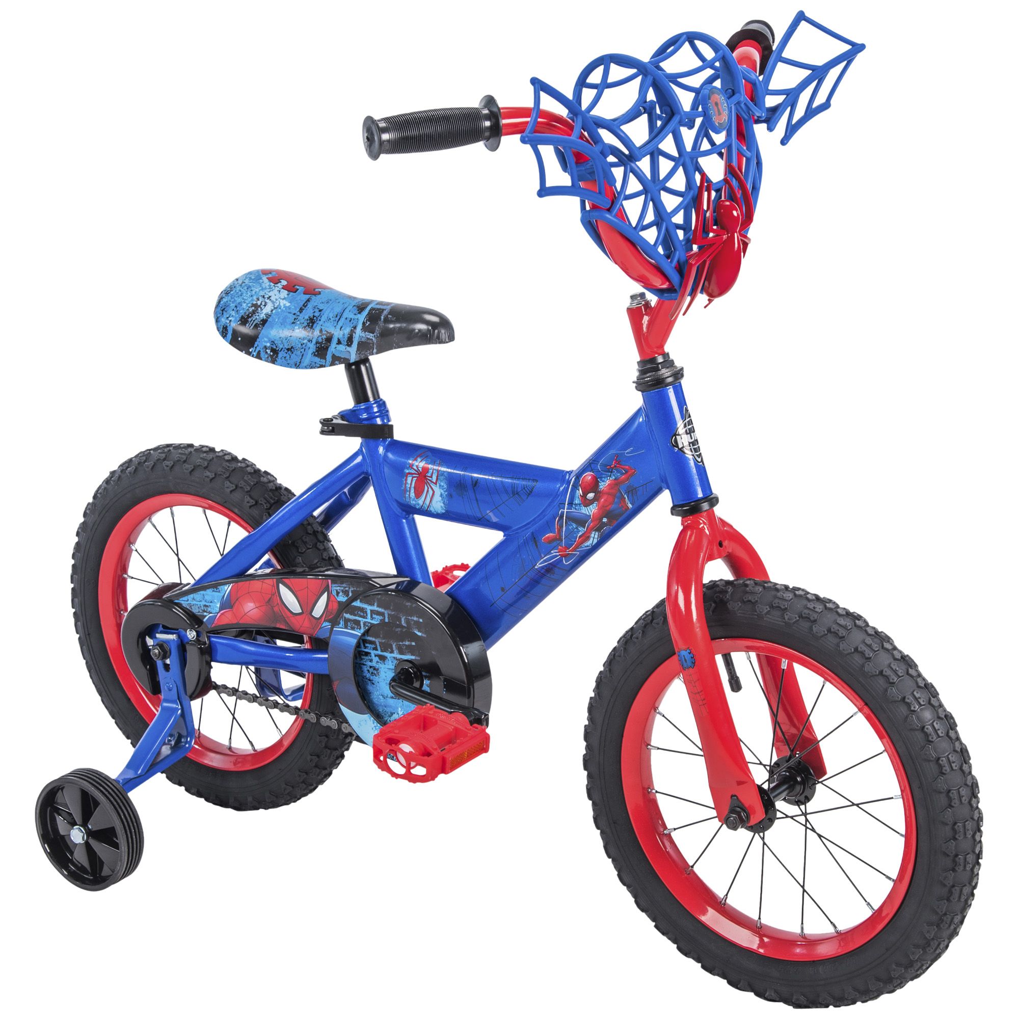cayó crisantemo Baño Fingerhut - Huffy Marvel Spider-Man Kids' 14" Bike with Training Wheels