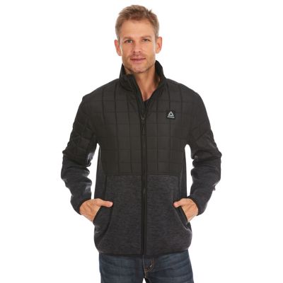 reebok men's sweater fleece jacket