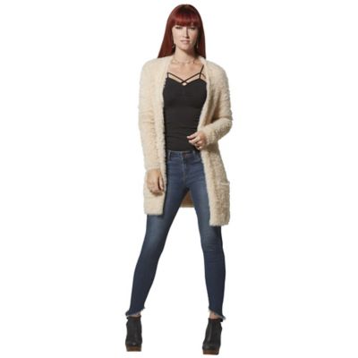 free people faux fur cardi