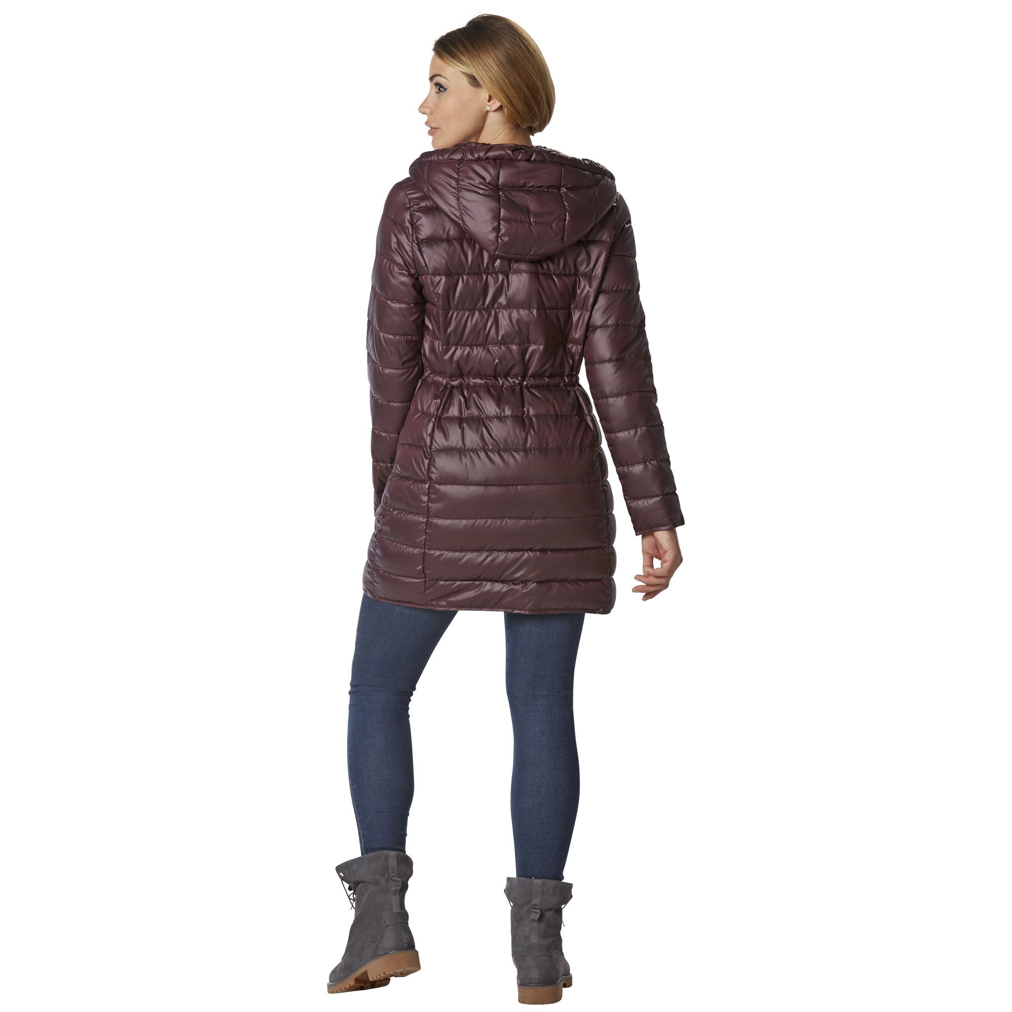 Kenneth cole women's packable on sale puffer coat with cinch waist
