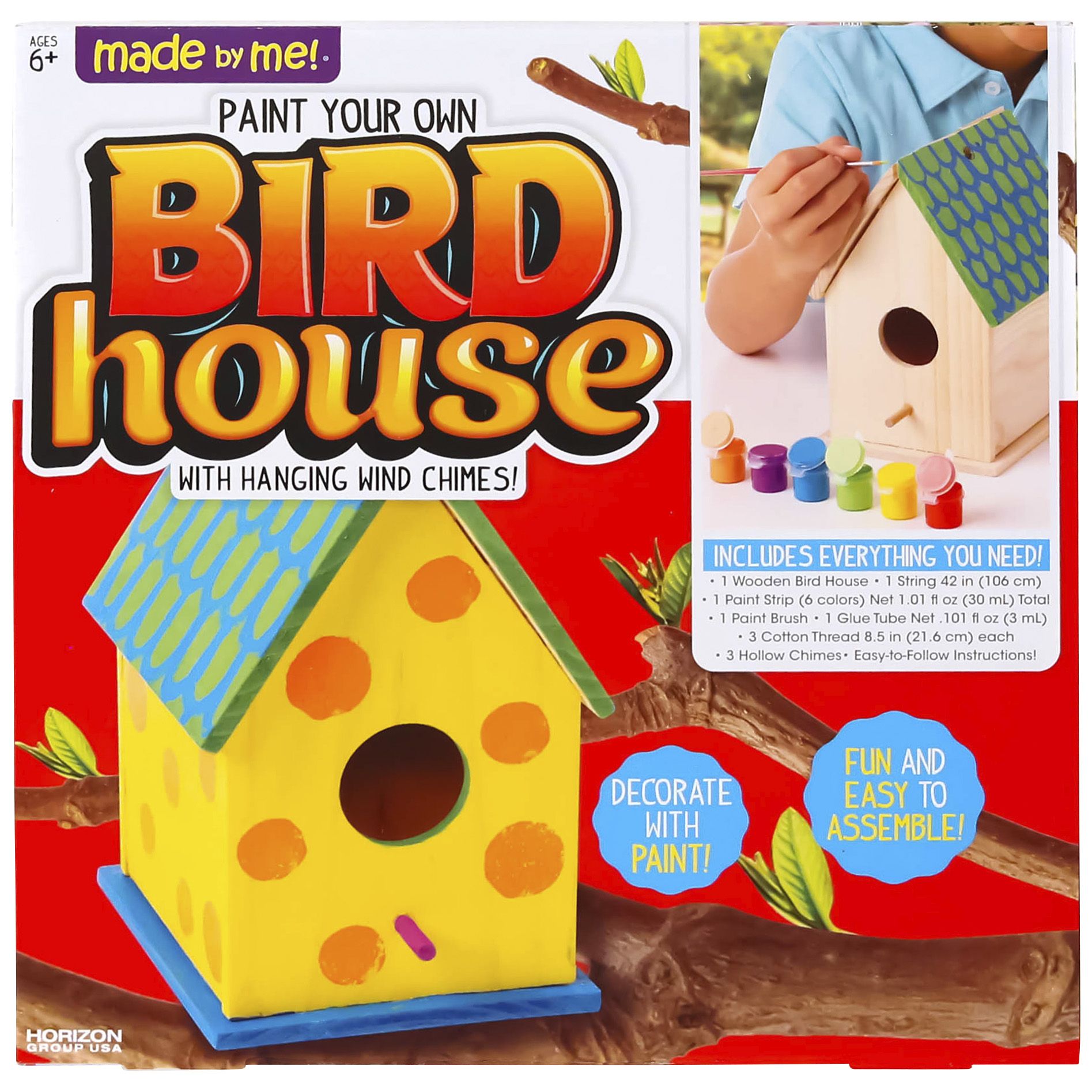 Craft the Kit: Made By Me Wooden Birdhouse - Horizon Group USA