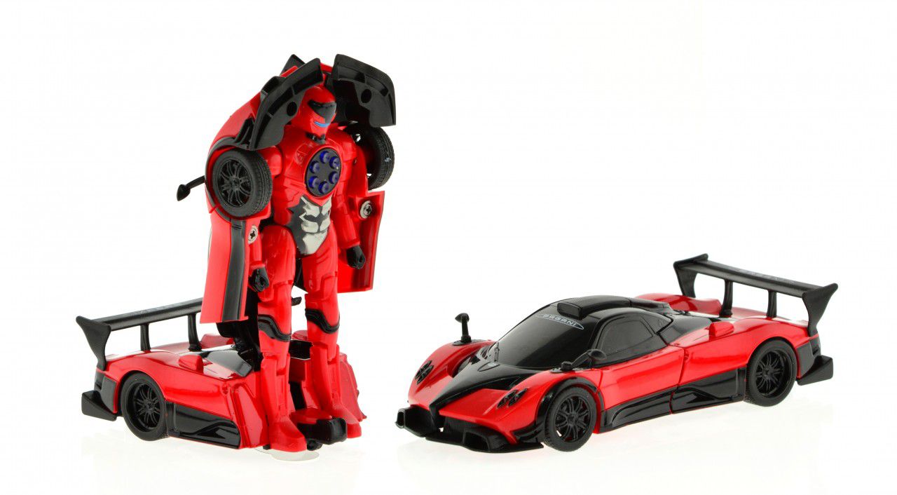 Fingerhut - CIS 1:32-Scale Pagani Zonda Die-Cast Transformer - Red