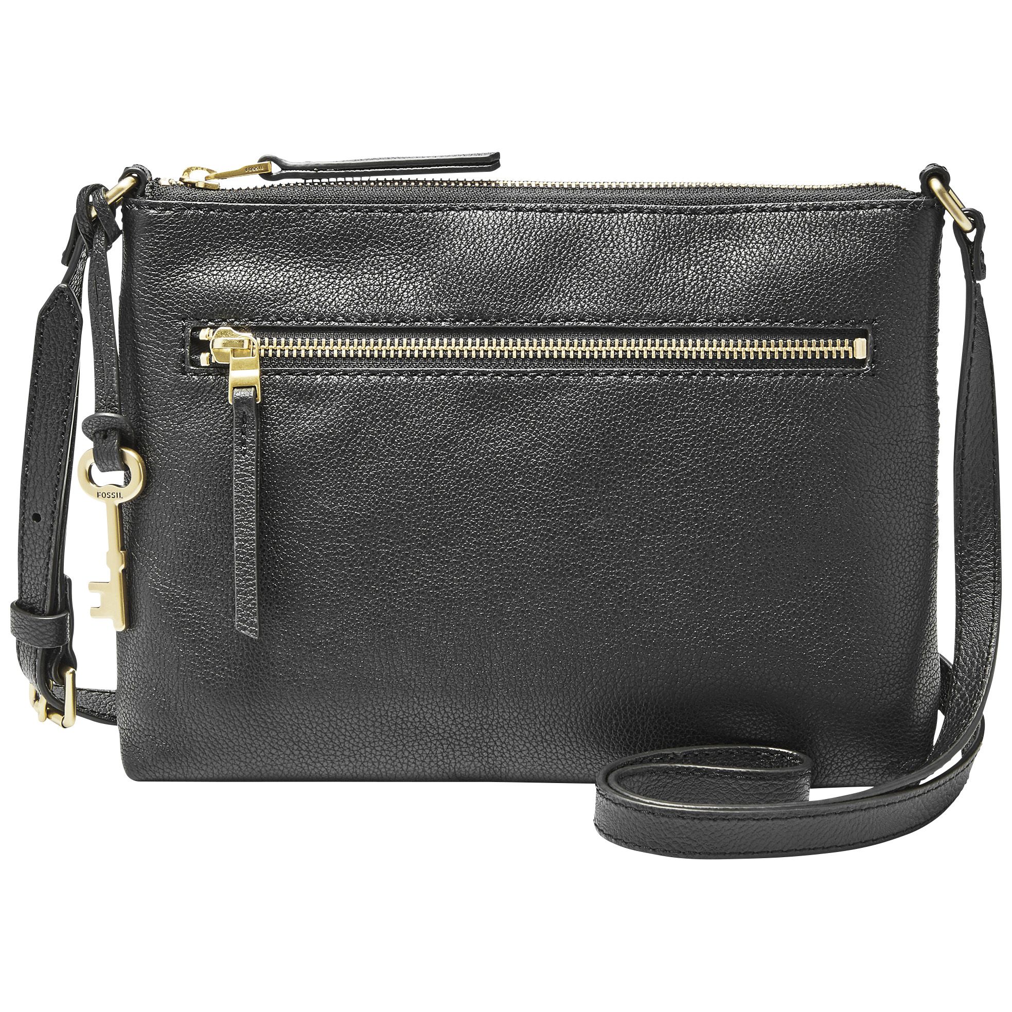 Fossil Women's Fiona Small Leather Crossbody Bag - Black