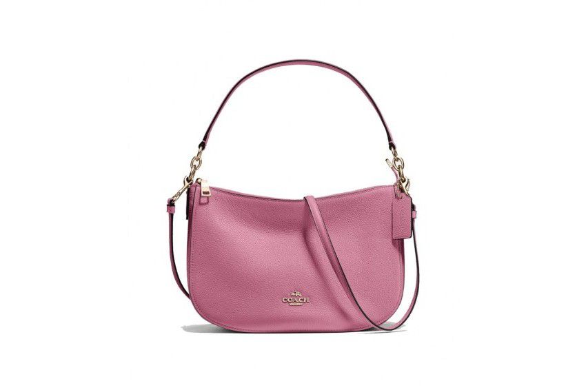 Coach Charlie Leather Crossbody Bag Rose