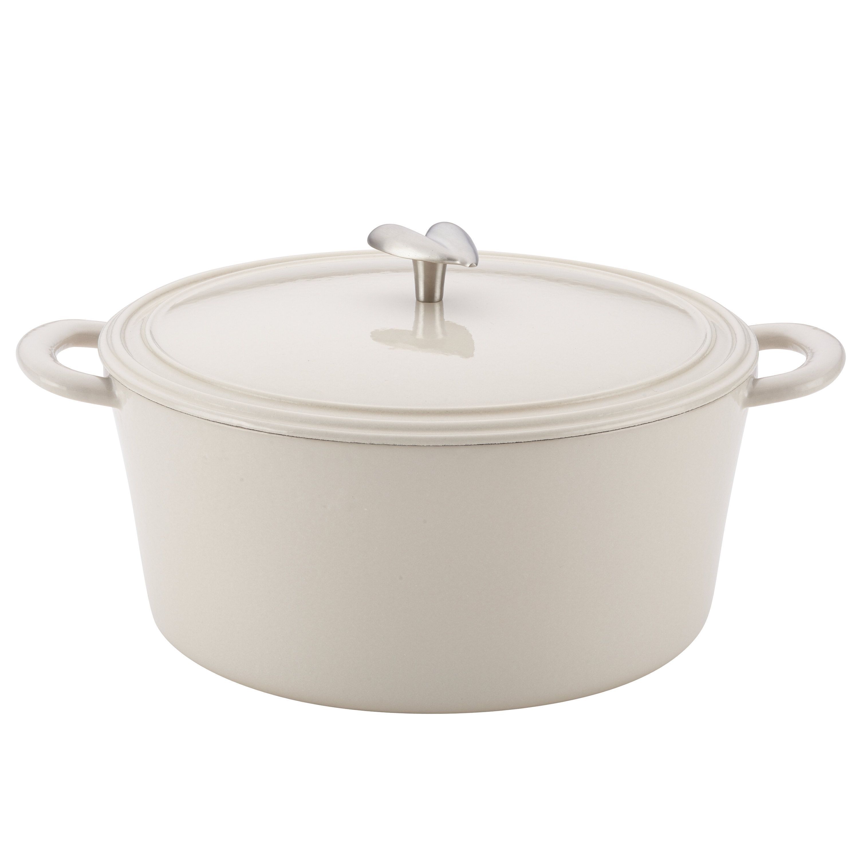 Fingerhut - Ayesha Curry Collection 6-Qt. Round Cast Iron Enamel Covered Dutch  Oven