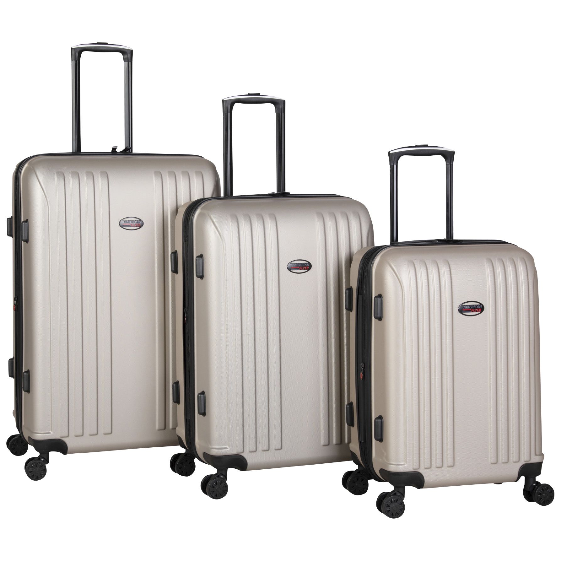 American Flyer Mina 3-Piece Hardside Luggage Set - Blue