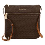 Fingerhut - Michael Kors Signature Dome Crossbody Bag – Vanilla/Acorn