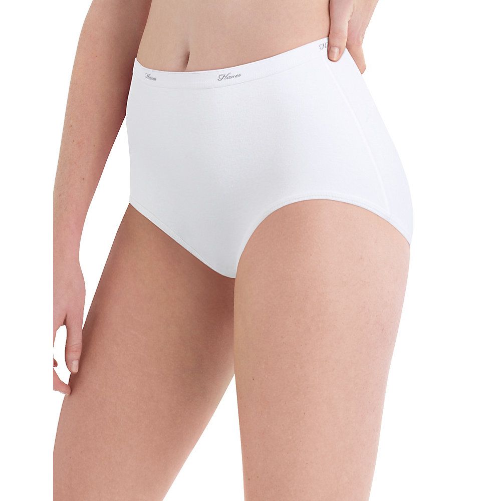Girls Underwear Briefs 10 Pack 100% Cotton Hanes Preshrunk No Ride