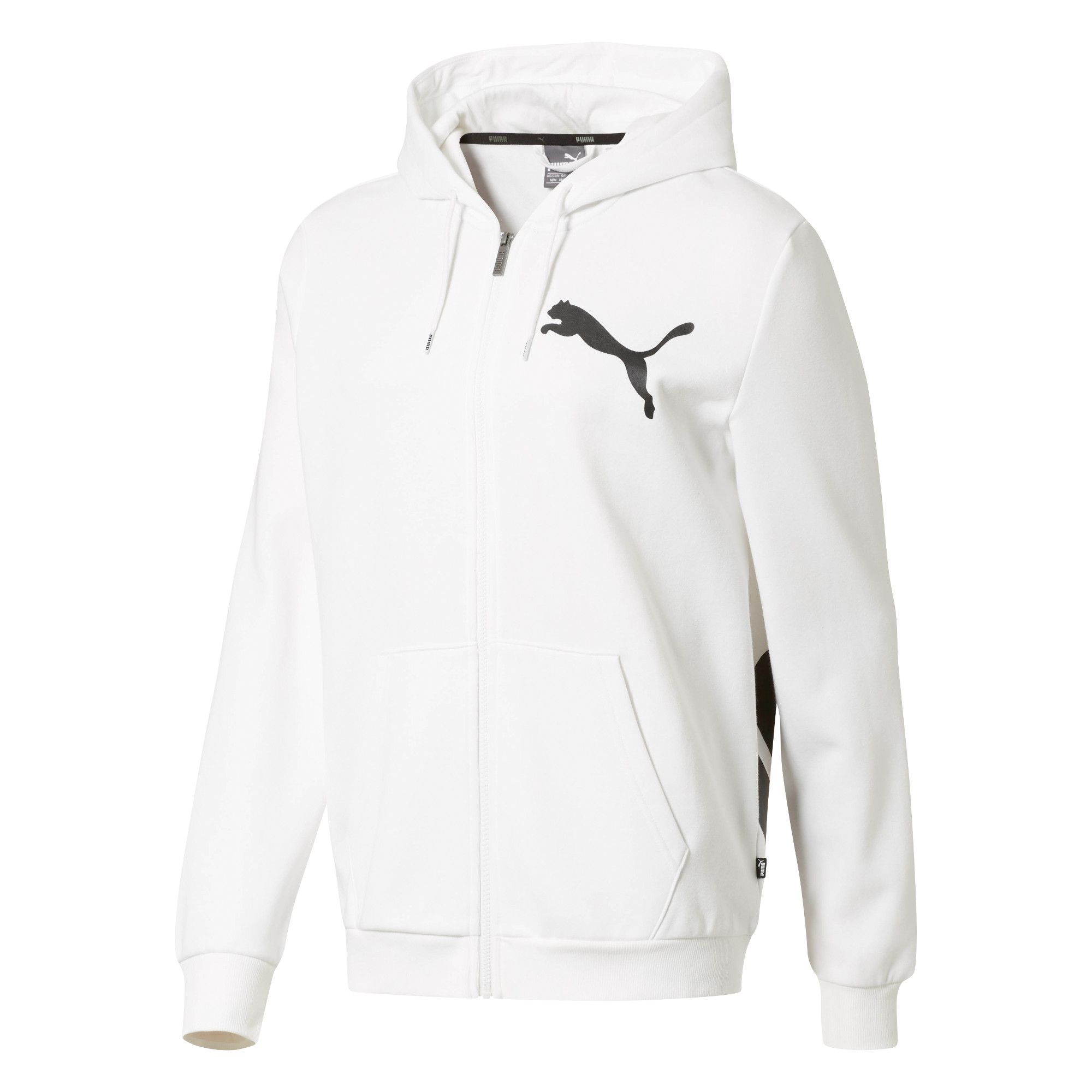 Fingerhut - PUMA Logo Zippered Hoodie – White
