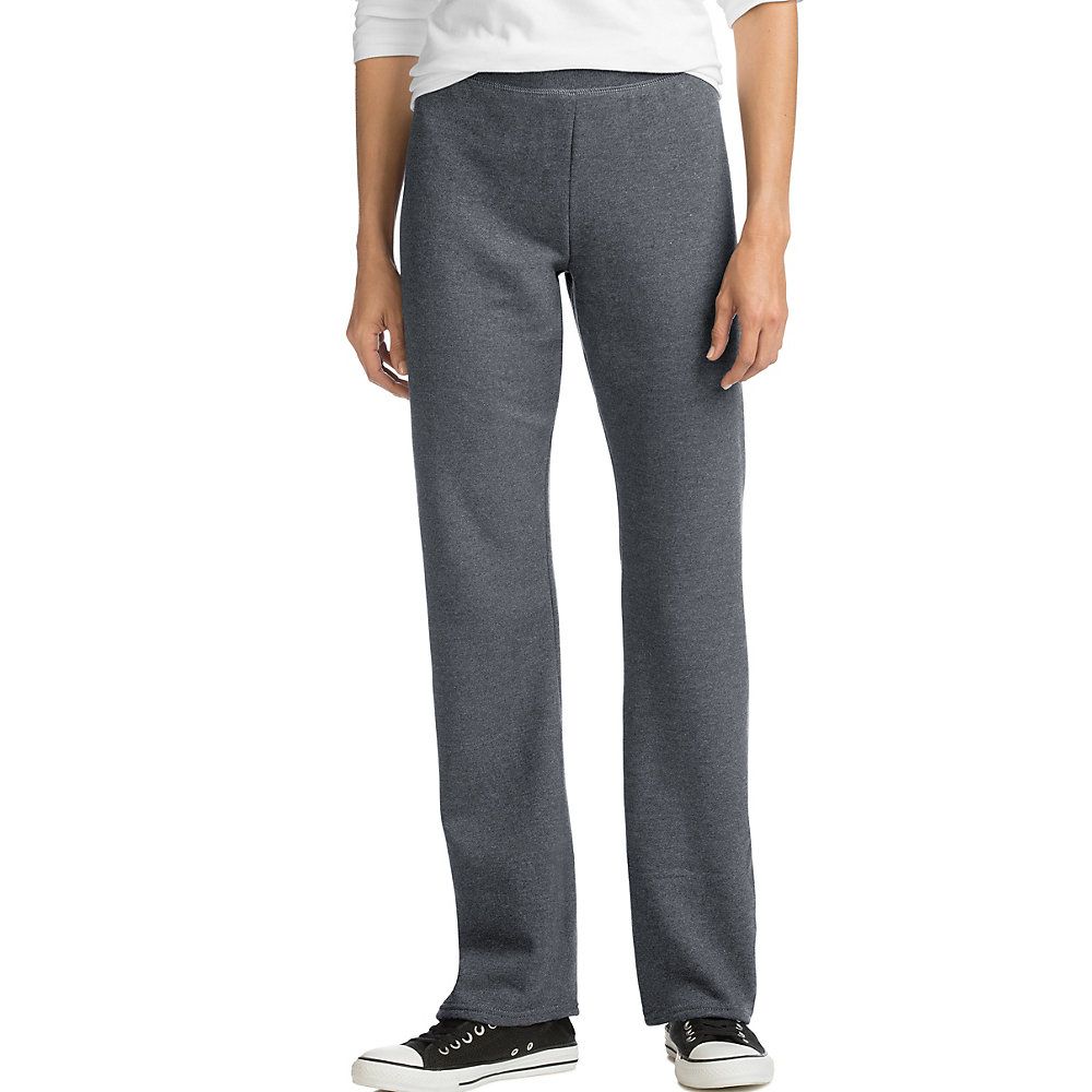 Sweatpants Fleece Open Leg Gray