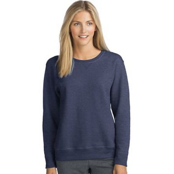 Hanes Women's EcoSmart Crewneck Sweatshirt, Bold Blue Heather, Small at   Women's Clothing store