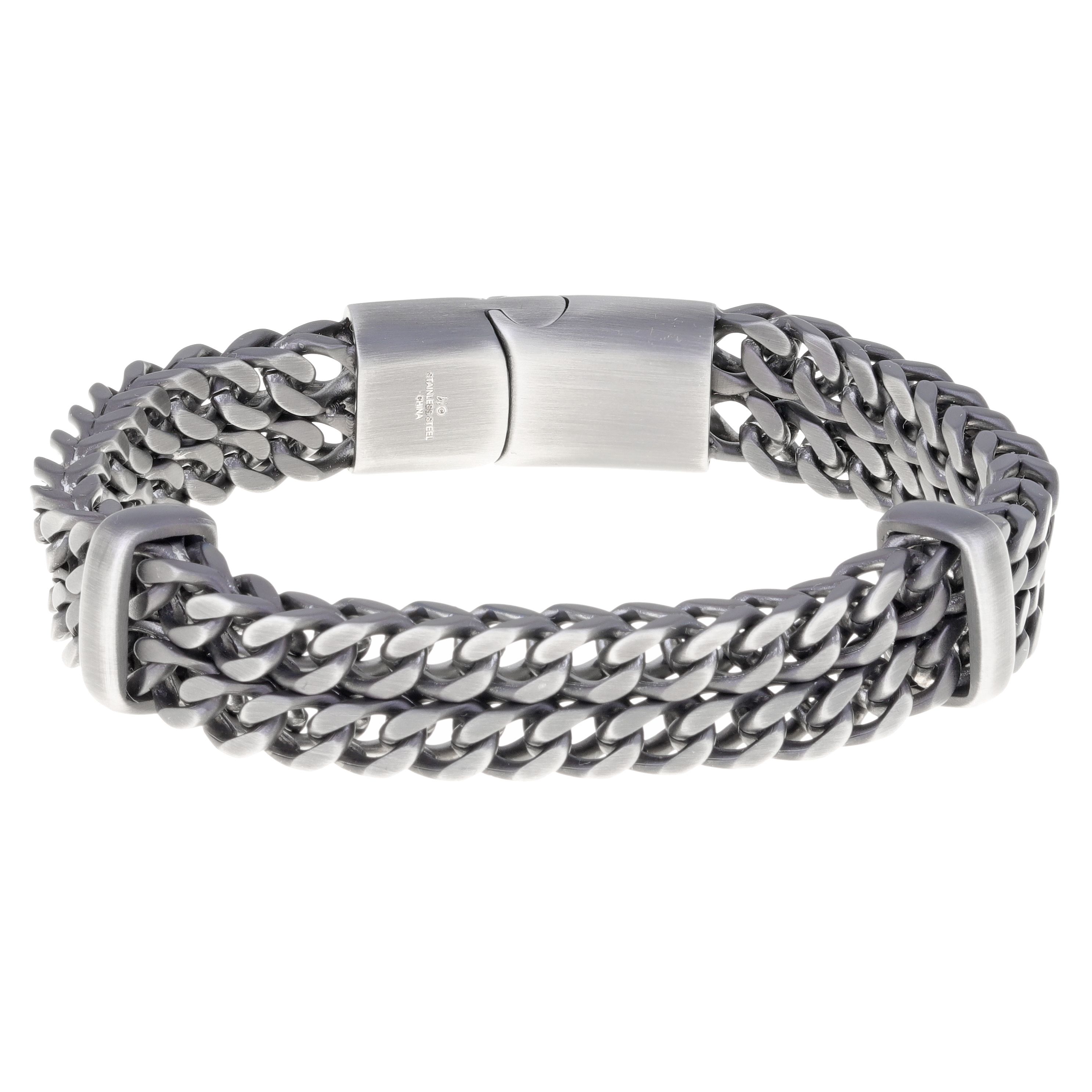 LYNX Stainless Steel Wheat Chain Bracelet - Men