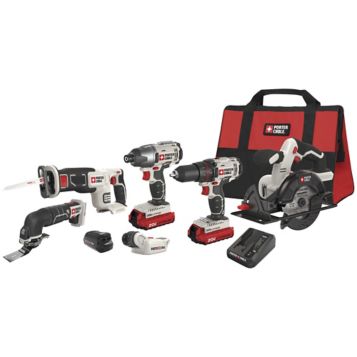 Fingerhut Porter Cable 20V Lithium Ion Cordless 6 Tool Combo Kit