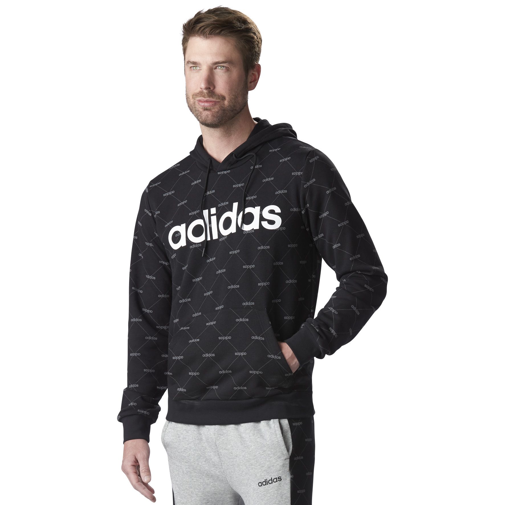 Adidas linear graphic discount hoodie