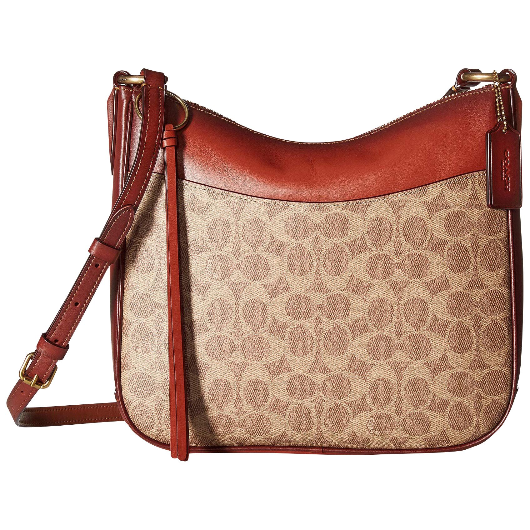 Coach Coated Canvas Signature Chaise Crossbody - Tan Rust