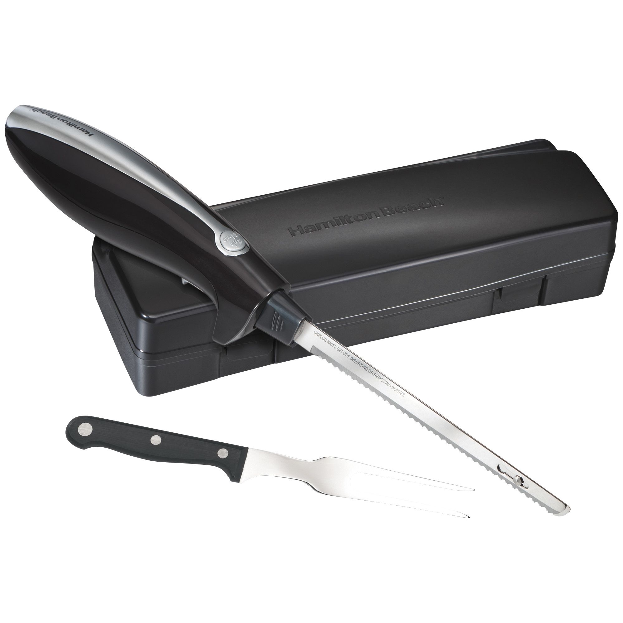 Classic Cuisine Electric Carving Knife Set with 2 Stainless Steel Blades