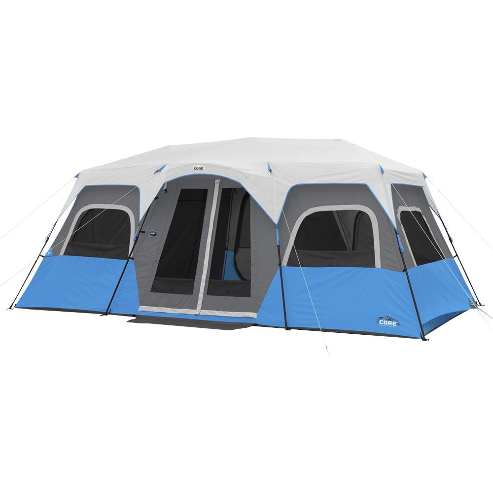 Core 10 person lighted instant Cabin tent  Is it really a 2 mins. set-up?  