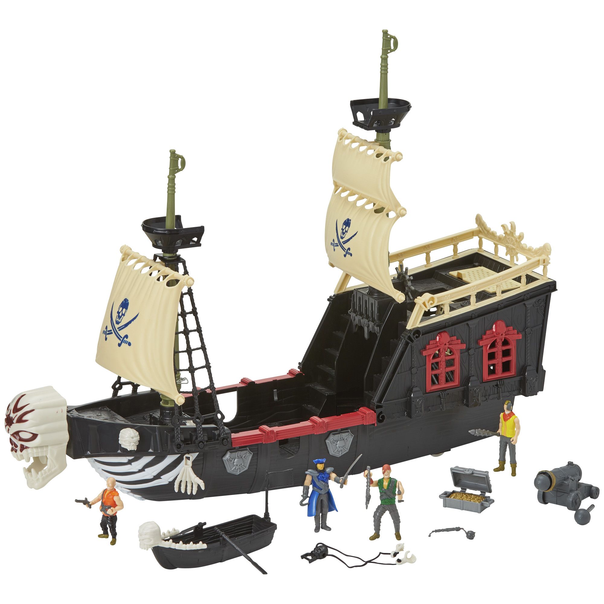 Fingerhut Jj Kidsby Pirate Ship 24 Pc Playset With Lights And Sound