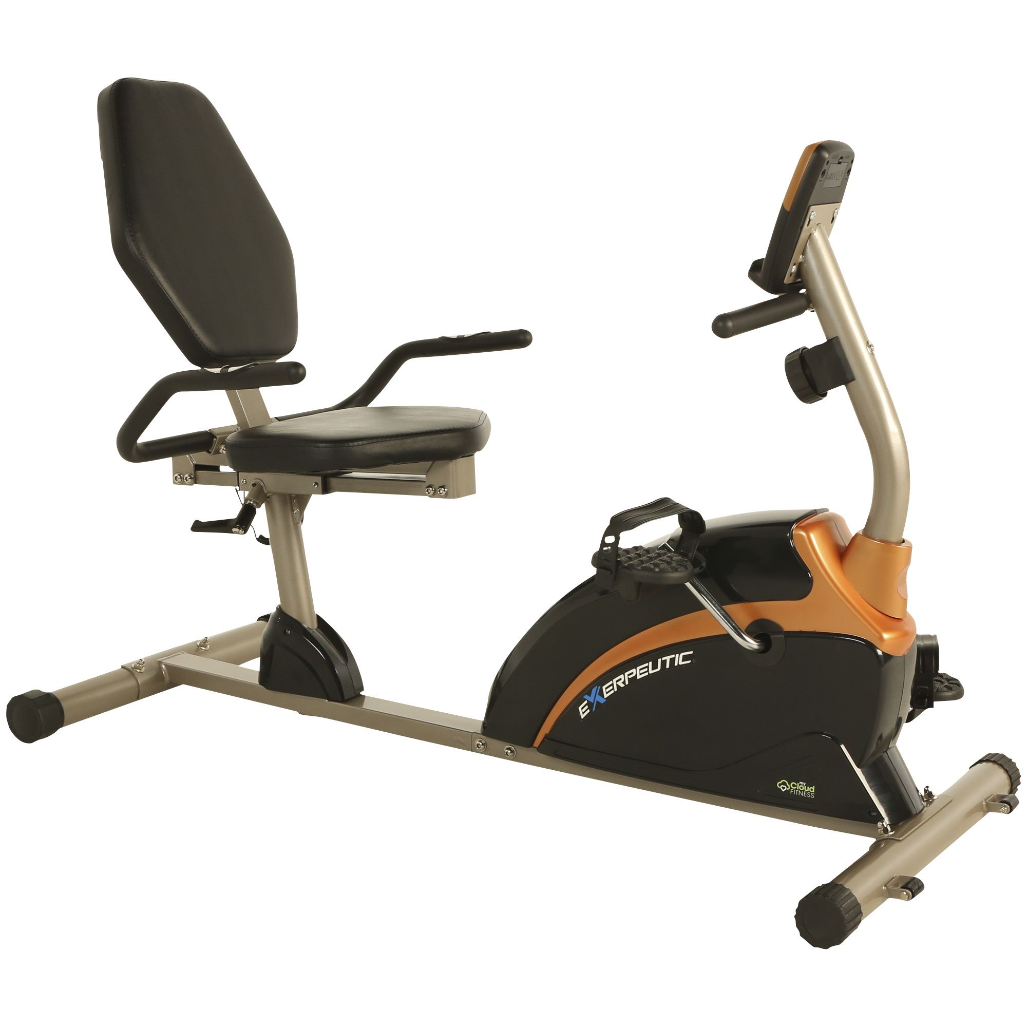 Exerpeutic 4000 magnetic recumbent bike with 12 best sale workout programs