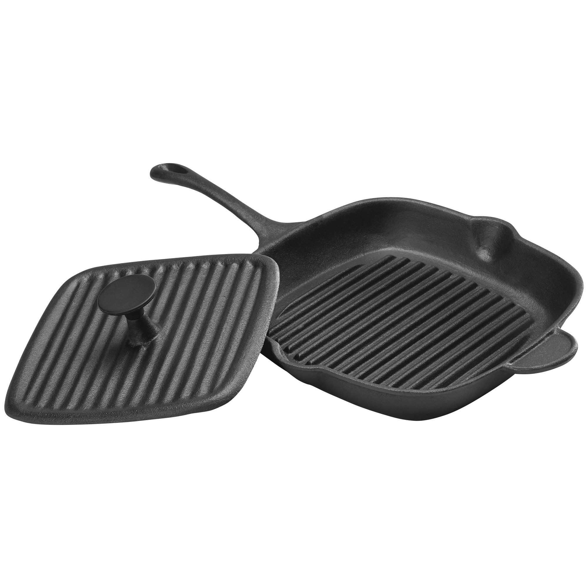 Fingerhut - 5-Pc. Pre-Seasoned Cast Iron Cookware Set