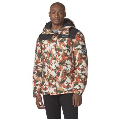 timberland camo puffer jacket