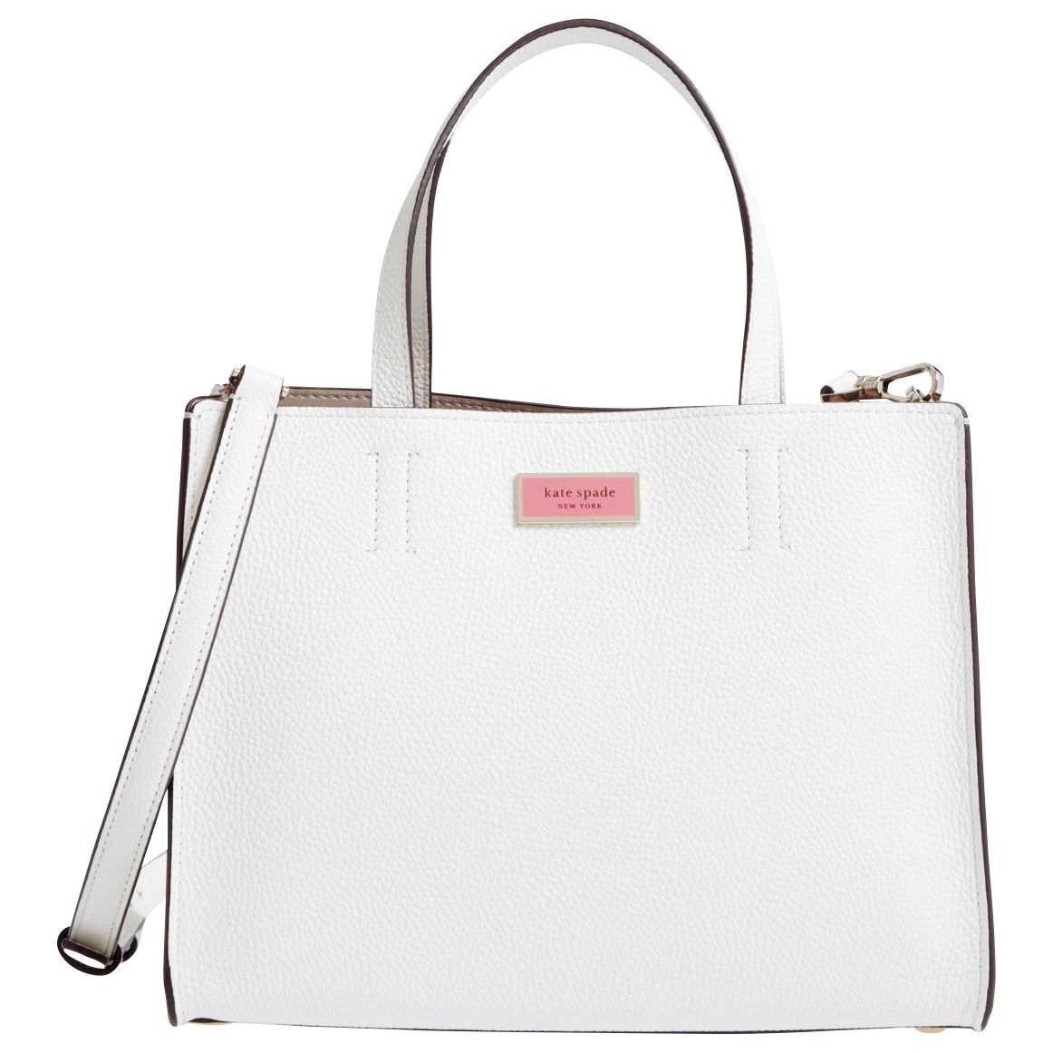 Kate Spade Sam Medium Satchel Optic White