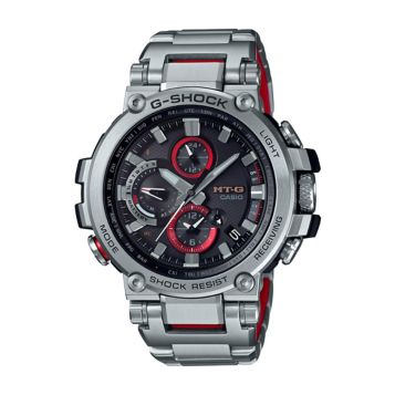 Gettington G Shock Men S Multi Connected Solar Powered Bluetooth Watch Silver