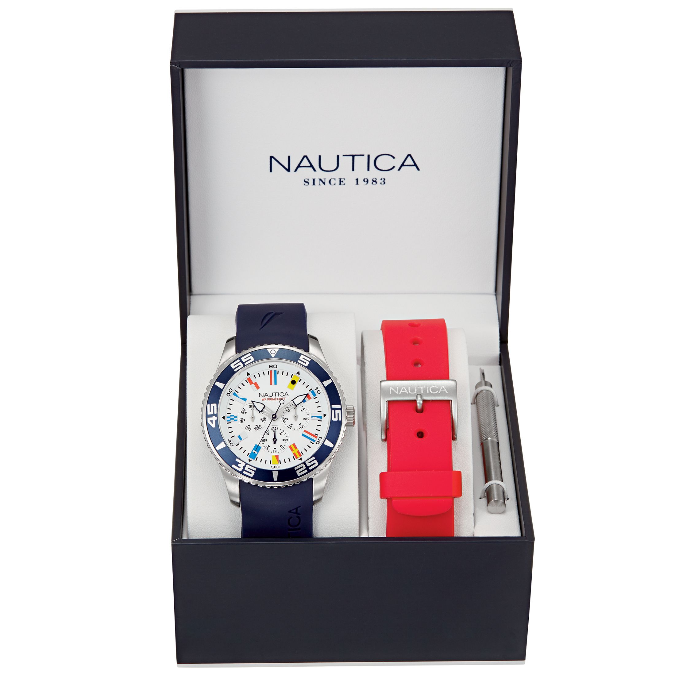 Nautica men's interchangeable watch outlet set