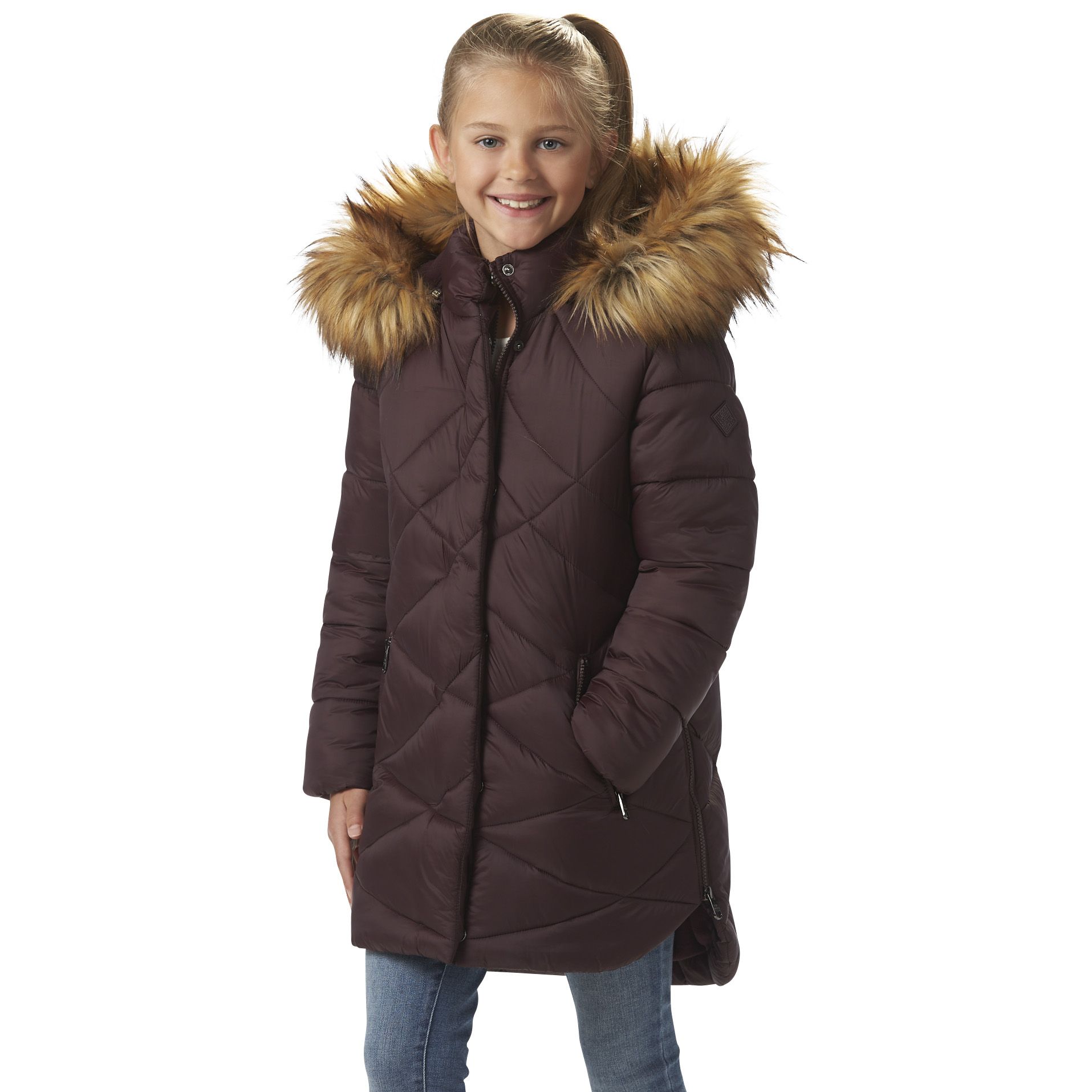 Steve madden long puffer on sale coat