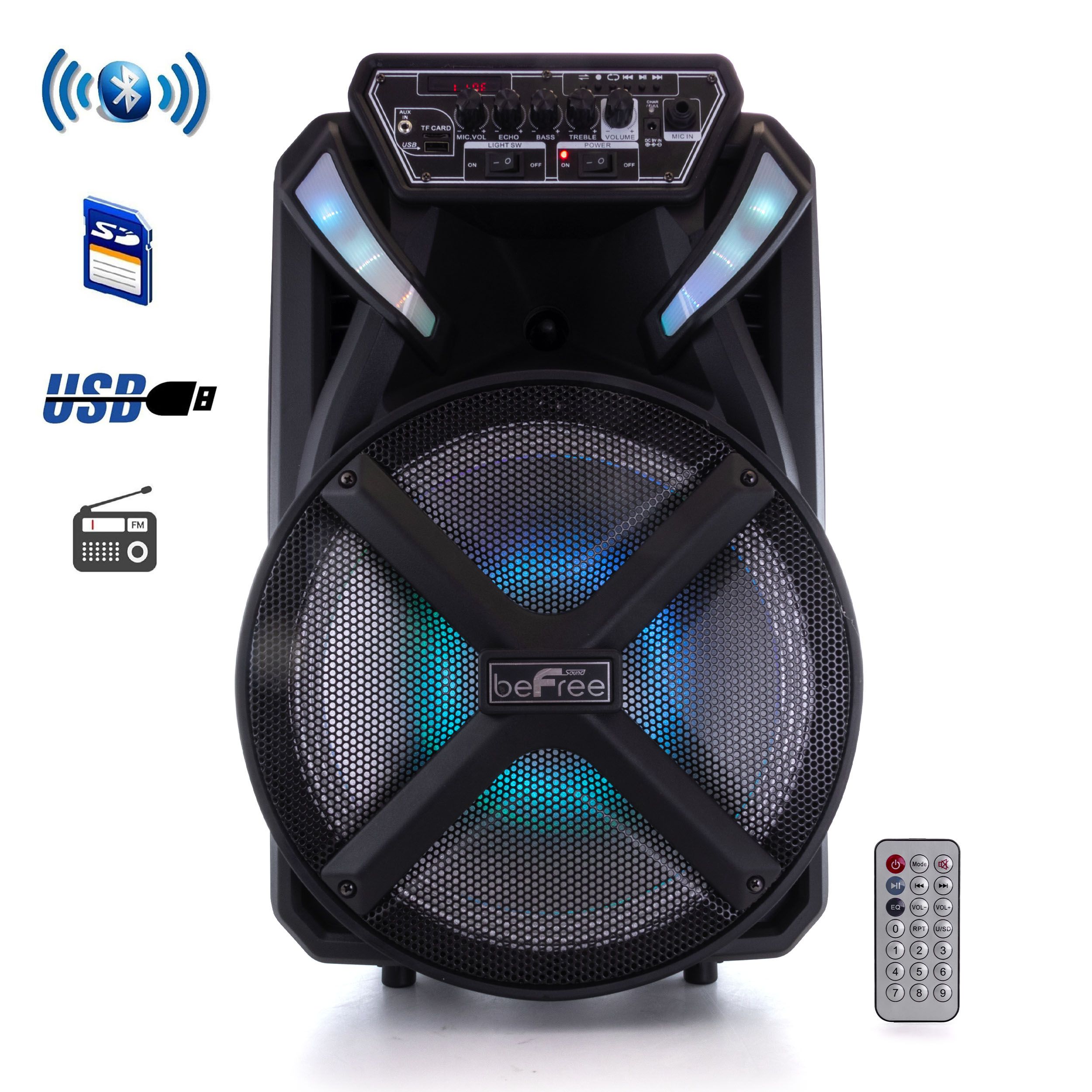 beFree Sound 12 Bluetooth Portable PA Party Sp eaker 
