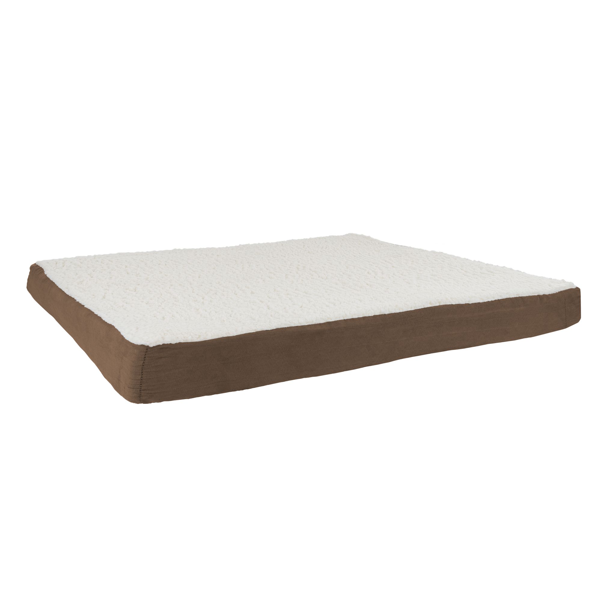 Petmaker Orthopedic Sherpa Top Pet Bed, Brown