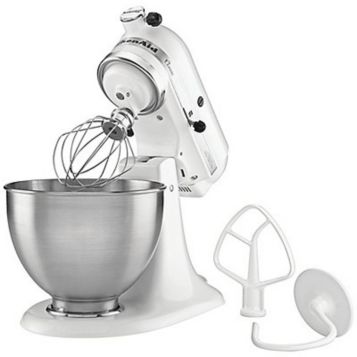 Kitchen  Kitchenaid Handmixer In White With Beaters Fully