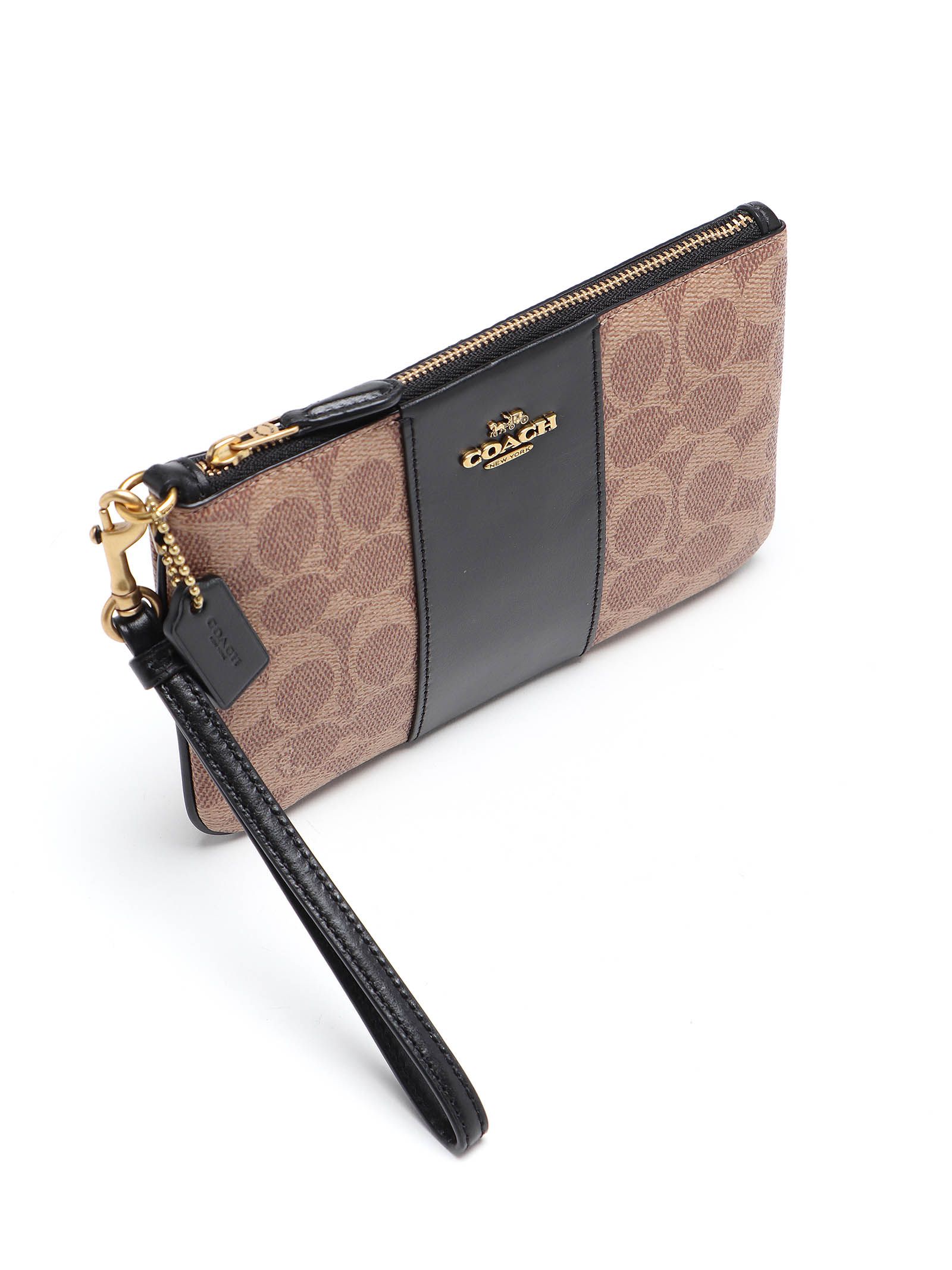 coach small wristlet black