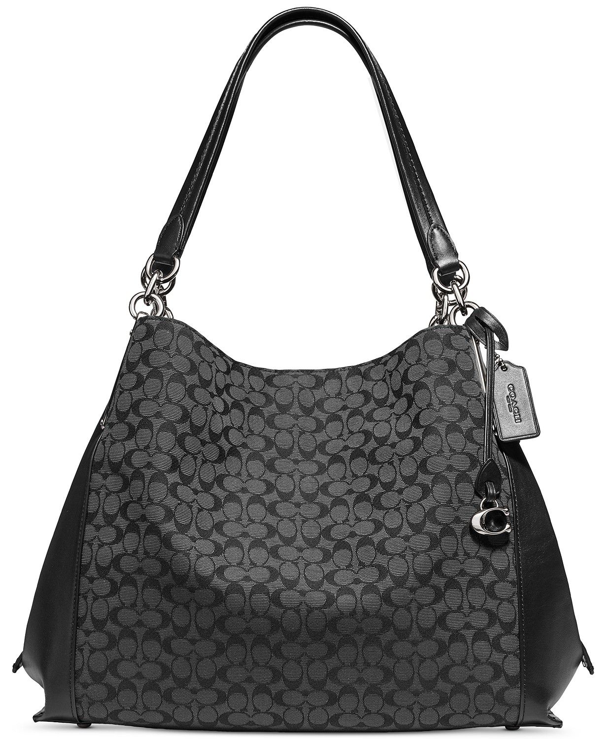 Coach Dalton 31 Signature Jacquard Shoulder Bag Black