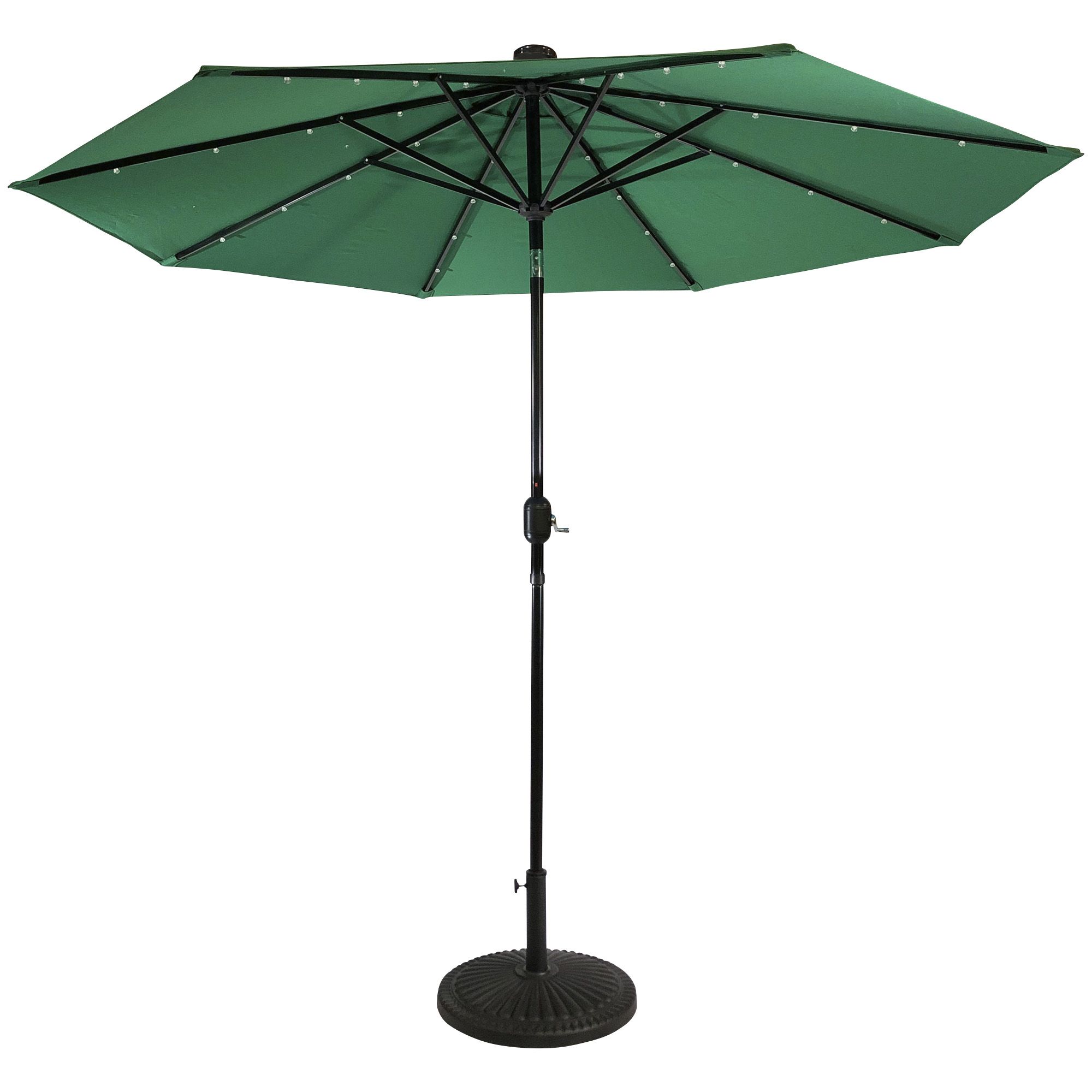 Fingerhut - Sun-Ray 9' Solar-Lighted Market Umbrella