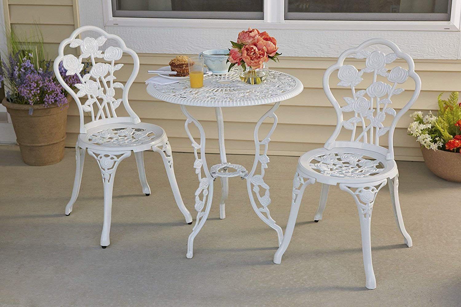 3 piece best sale rose bistro set