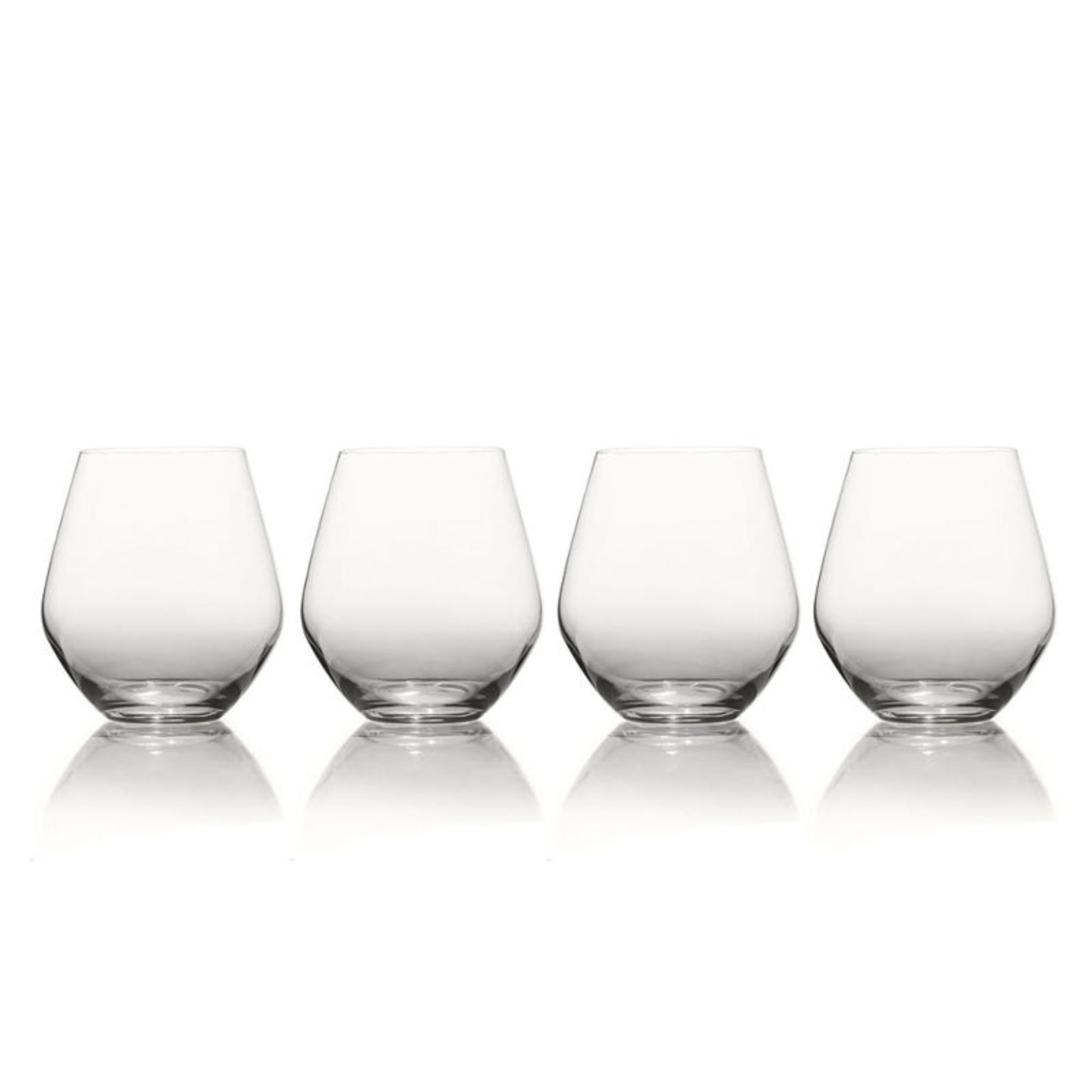 Crystal Stemless Wine Glasses Set of 4 - 19 oz