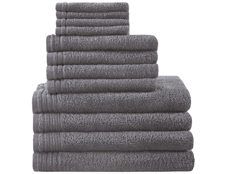 Hastings Home 2-Piece Navy/White Cotton Quick Dry Bath Towel Set (Bath  Towels) in the Bathroom Towels department at